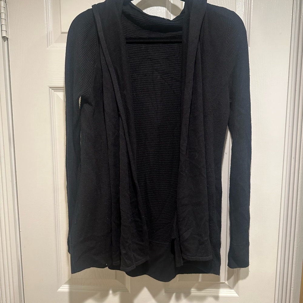 Lululemon Black Hooded Cardigan